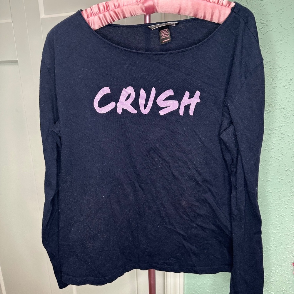 Victoria’s Secret crush dark blue nighttime top large